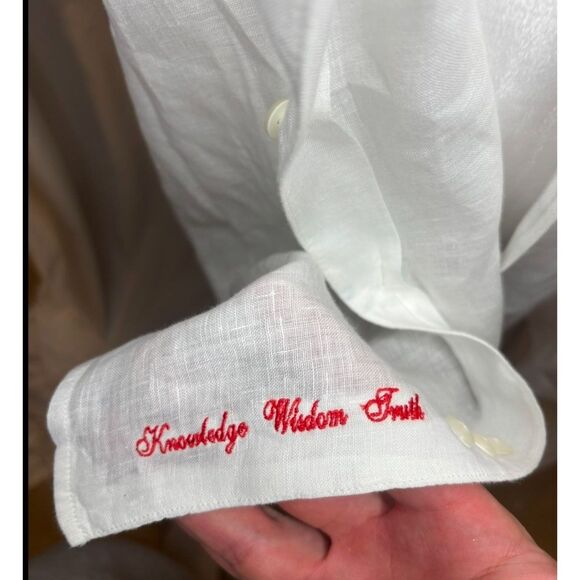 Robert Graham Highland White Short Sleeve Button Down Shirt Men Collar Designer - Picture 8 of 9